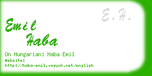 emil haba business card